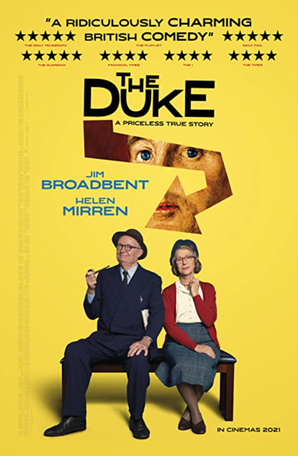 official Cinema poster for the Duke starring Jim Broadbent and Helen Mirren