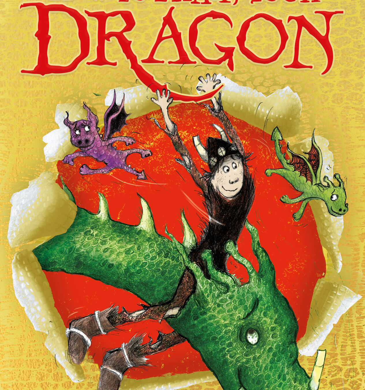 Book jacket for the 20th anniversary special edition of How to train your Dragon by Cressida Cowell
