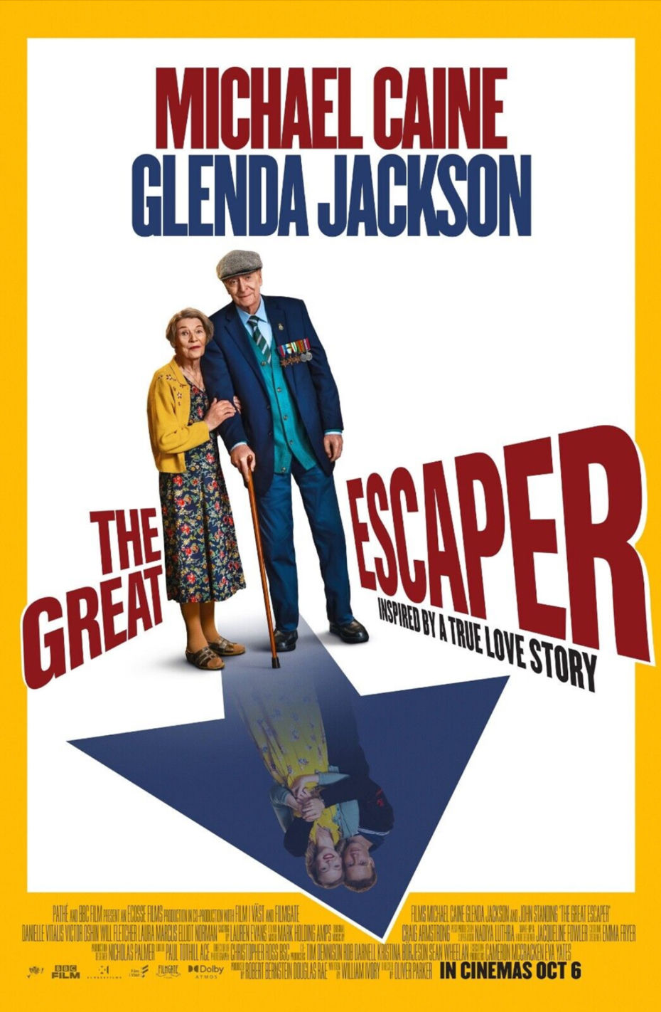 Cinema poster for The Great Escaper with Michael Caine and Glenda Jackson