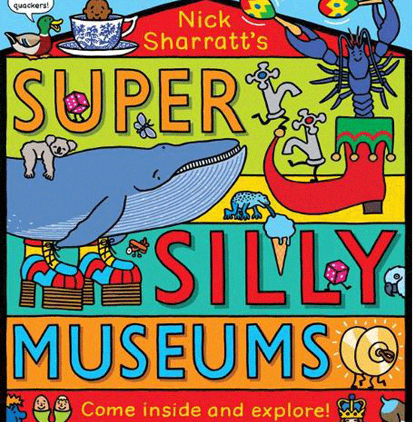 Book jacket for Super Silly Museums by Nick Sharratt
